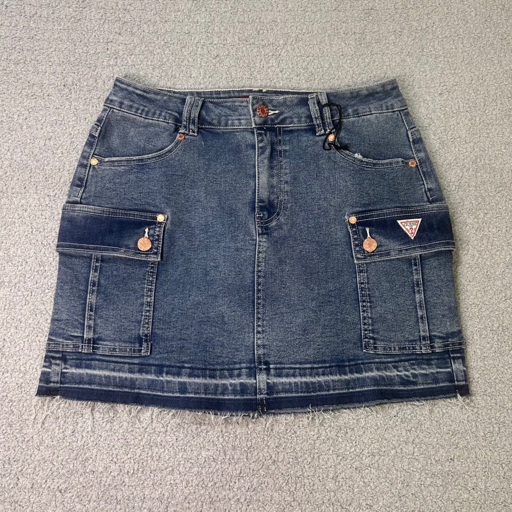 Guess Denim Cargo Mini Skirt